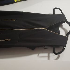 Calvin Klein Sleeveless Black Zipper Dress